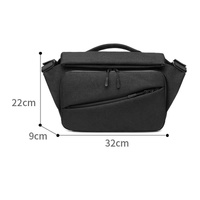 Waterproof Men Messenger Bag With Usb Charging Port Multifunctional Design - Black thumbnail