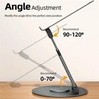 Adjustable 360 Degree Rotating Laptop Stand for 10-17 Inch Devices - Grey thumbnail
