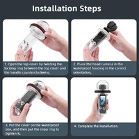 Waterproof Diving Housing for Dji Pocket 3 - 40m Depth - Black Handle thumbnail