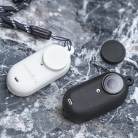 Silicone Camera Body Case with Lens Cap and Neck Strap for Insta360 Go 3 - White thumbnail
