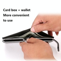 Secure Dual Card Wallet with Rfid Blocking - Carbon Fiber Pattern Black thumbnail