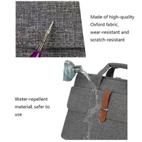 13-13.3 Inch Multifunctional Laptop Bag - Durable Shoulder & Handheld Design - Gray thumbnail