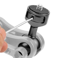 Universal 2.5cm Ball Head Clip for Action and Underwater Cameras - Black thumbnail