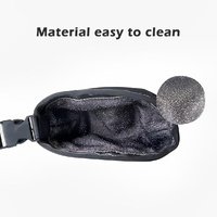 Black Portable Golf Ball Cleaning Bag - Waterproof & Removable thumbnail