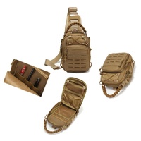 Multifunctional Laser Cut Crossbody Bag For Outdoor Sports - Black thumbnail