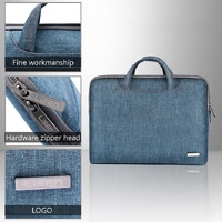 11.6 Inch Simple Business Laptop Bag with Liner - Ls-116 - Pu Brown thumbnail