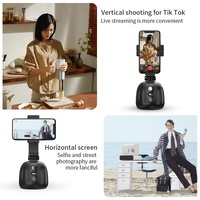 Smart 360 Degree Live Video Recording Desktop Stabilizer - Black thumbnail