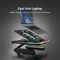 Adjustable Laptop Stand with 9 Levels of Lighting - Pink thumbnail