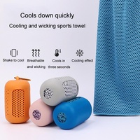 Portable Quick Dry Sports Towel Set with Silicone Sleeve and Storage Bag - 30x80cm - Orange - 30X80Cm thumbnail