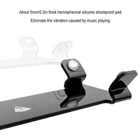 Anti-vibration Desktop Bracket for Bluetooth Speaker - Universal Acrylic Design - Transparent thumbnail