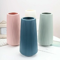 Versatile Plastic Flower Vase for Dry and Wet Arrangements - Pink thumbnail