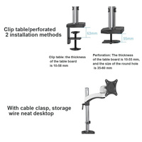 Rotating Aluminum Monitor Bracket for Lifting Lcd - Perforation thumbnail