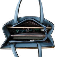 Patchwork Stone Pattern Handbag - Shoulder / Crossbody - Blue thumbnail