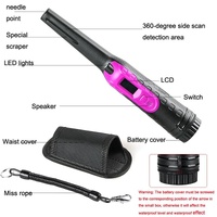 Small Handheld Metal Detector for Outdoor Treasure Hunting - Red Black thumbnail