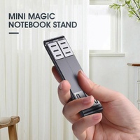 Foldable Aluminum 3-in-1 Phone Tablet Stand - Portable Storage - Silver thumbnail
