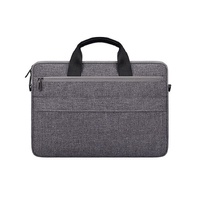 13.3 Inch Laptop Handheld Briefcase Storage Bag - no Shoulder Strap - Grey thumbnail
