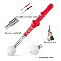 Indoor Golf Swing Practice Stick with Sound Assistant - Red thumbnail