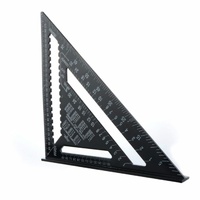 Woodworking Square Layout Gauge - Angle Ruler Measuring Tool - 12 Inch Black thumbnail