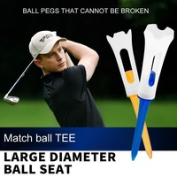 20-pack Golf Ball Tee Holder for Competition - 83mm Spike Balls - Black thumbnail