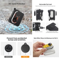 Silicone Case for Insta360 Go 3 with Neck Strap and Skin Wrap - Black thumbnail