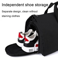 Shoe Compartment Travel Suit Bag - Compact & Organized - Black thumbnail