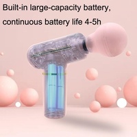 Portable Handheld Massage Gun For Muscle Relaxation - Pink thumbnail