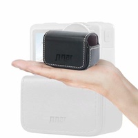 Waterproof Mini Leather Case for Dji Action Gopro Sjcam Xiaomi Mi Jia - Storage Box - Coffee thumbnail