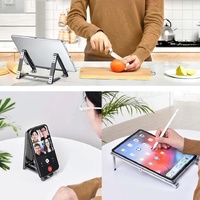 Foldable Metal Laptop Stand for Cooling and Ergonomic - Silver thumbnail