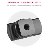 Aluminum Dual Hot / Cold Shoe Mount Adapter Bracket - Black thumbnail