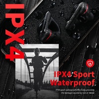 Waterproof Wireless Bluetooth Earphones - Stereo 5.0 - Black thumbnail