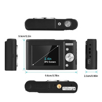 36mp 2.7k Full Hd Digital Camera with 16x Zoom for Children - 2.4 Inch Screen - Black thumbnail