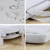 14.1-15.4 Inch Waterproof Laptop Bag - Wearable Black - Light Pink thumbnail