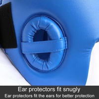 Competition Sparring Boxing Helmet For Head Protection - Blue With Mask - M thumbnail