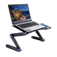 Adjustable Laptop Stand with Fans & Mouse Pad - Portable & Foldable thumbnail