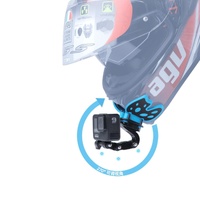 Gopro Helmet Mount Adapter - Butterfly Design - Black thumbnail