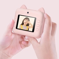 32gb Children Instant Camera with Dual-lens and Mini Print - Pink Cat - Pink Cat 32Gb thumbnail