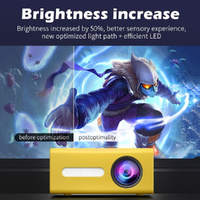 Portable Multimedia Game Projector - 25 Lumens - Yellow thumbnail