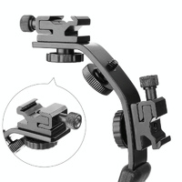 Aluminum L-Shaped Flash Bracket Camera Holder - Black thumbnail