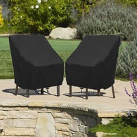 Waterproof Oxford Cloth Furniture Set Cover - Protects Outdoor Table and Chairs - 102x79x70cm - Black thumbnail