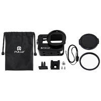 Aluminum Protective Cage with Uv Lens for Gopro Hero 2018 / 7 / 6 / 5 - 52mm - Black thumbnail