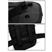 Army Style Oxford Cloth Crossbody Bag 17 X 15 X 8 Cm Shoulder Sling Hand Messenger Bag - Black thumbnail