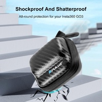 Portable Carbon Fiber Eva Storage Bag for Insta360 Go 3 / 3s Mini Body - Black thumbnail