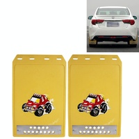 Premium Heavy Duty Molded Splash Front And Rear Mud Flaps Fender Guard Medium Size Random Pattern Delivery - Black thumbnail