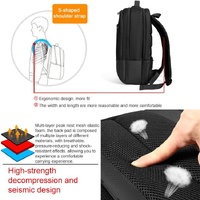 Multifunctional Oxford Laptop Backpack - Cxs-618 - Black thumbnail