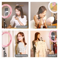 10.2 Curved Led Ring Light with Tripod & Remote for Vlogging & Photography - Black thumbnail