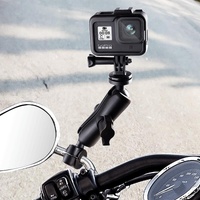25mm Ball Head Motorcycle Rearview Mirror Mount Holder for Gopro Insta360 Dji Action and Other Action Cameras thumbnail