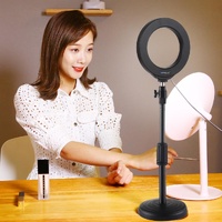 Curved Surface Ring Light with Usb 10 Modes 8 Colour Rgbw Cold Shoe Tripod Black thumbnail