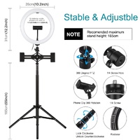 10.2 Dual Phone Tripod with Usb Ring Light & Remote thumbnail
