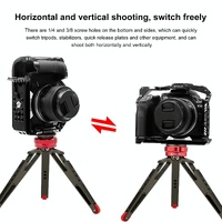 Metal Camera Cage For Canon Eos R10 Stabilizer Rig - Black thumbnail