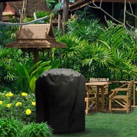 Waterproof Bbq Grill Cover - Anti-uv Dust-proof 210d Oxford Cloth - 58x77cm - Black thumbnail